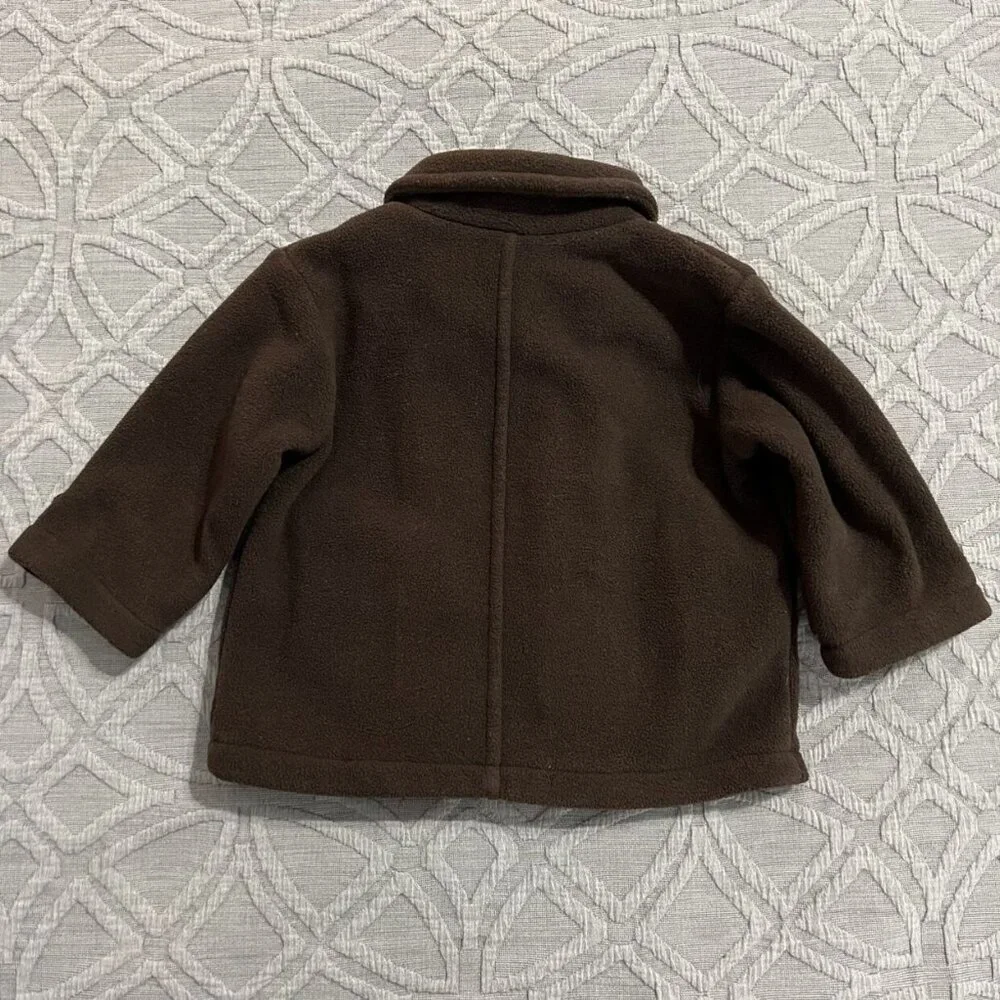 Starting Out 18m Brown Fleece Peacoat Coat